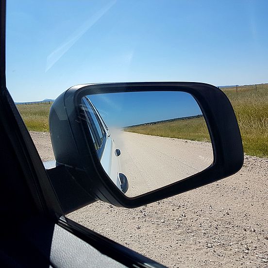 sandige Straßen in Namibia