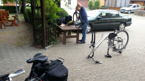 Fahrradschlauch Fahrrad flicken